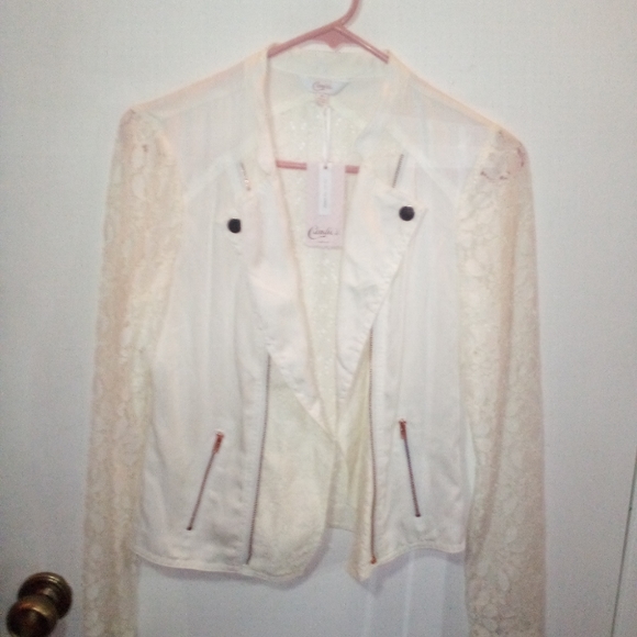 Candie's Jackets & Coats Ivory Candies Beautiful Lace Blazer Poshmark